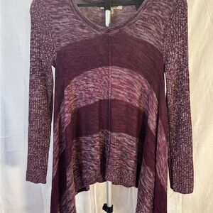 Versona Maroon and Purple Knit Tunic
